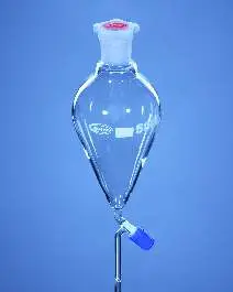Glassco Funnel, Separating, Pear (ISO) Shape With Needle Valve Stopcock
