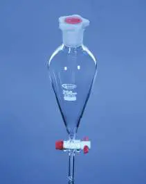 Glassco Funnel, Separating, Squibb (Globe) shape With PTFE Stopcock