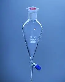 Glassco Funnel, Separating, Squibb (Globe) Shape, With Needle valve Stopcock