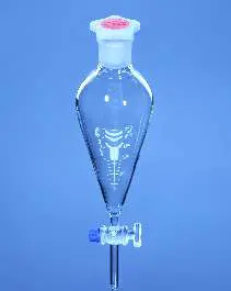 Glassco Funnel, Separating, Squibb (Globe) Shape, with Glass Stopcock