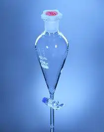 Glassco Funnel, Separating, Squibb (Globe) Shape with Glass Stopcock