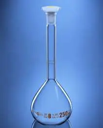 Glassco Flask, Volumetric, Clear Glass, Class B, Calibrated at 27°