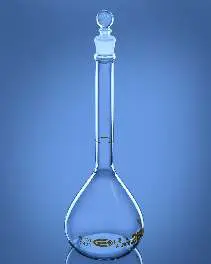 Glassco Flask, Volumetric, CLASS A, Wide Mouth, Serialized, Calibrated at 20°C