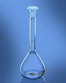 Glassco Flask, Volumetric, Class A, USP Standards with Penny Head Glass & Plastic Stopper, Calibrated at 20°C
