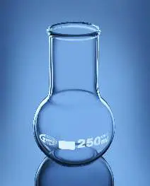 Glassco Flask, Flat Bottom with Wide Neck