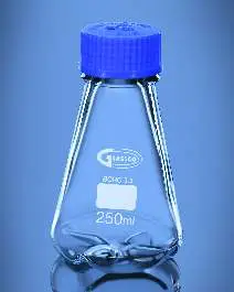 Glassco Flask, Culture, Baffled, Heavy Wall, with Membrane Cap