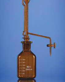 Glassco Burette, Automatic Zero, Amber with Glass Stopcock