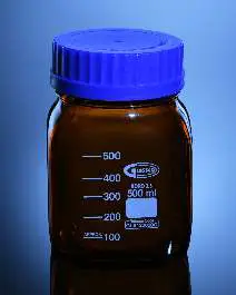 Glassco Bottle, Reagent, Amber With Wide Mouth